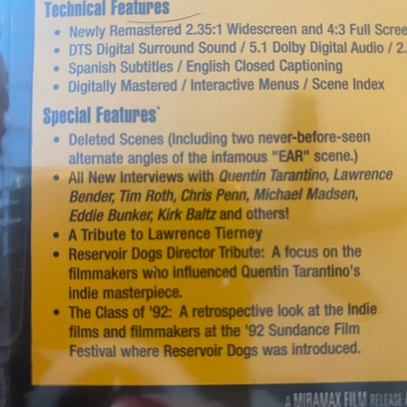 10yr special edition Reservoir Dogs DVD NIB unopened and sealed - Picture 4 of 5